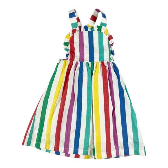 Hanna Andersson Rainbow Striped Pinafore Dress 3T 90cm - Picture 1 of 7